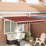 Cortina Retractabilă Dungi Portocalie și maro 300 x 250 cm GartenMobel Dekor