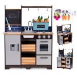 Homelux Bucătărie din lemn pentru copii cu grădină de legume și accesorii Mobalis Homvera