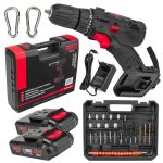 Red Technic Șurubelniță fără fir cu LCD, 2x Baterii 20V, Roșu Technic RTWA0033 Mobalis Homvera