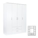 Leziter Dulap Miami 160x205 cm alb-alb Mobalis Homvera