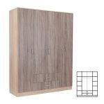 Leziter Dulap Miami 160x205 cm stejar York-stejar Sonoma Mobalis Homvera
