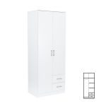 Leziter Dulap Miami 80x205 cm alb-alb Mobalis Homvera