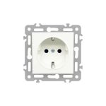 Leziter Priză cu împământare Nova 16A 250V albă Mobalis Homvera