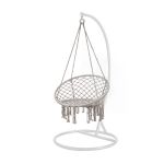 Leziter Scaun suspendat Cardenas cu suport gri-alb Mobalis Homvera