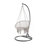 Leziter Scaun suspendat Cardenas cu suport gri-negru Mobalis Homvera