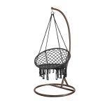 Leziter Scaun suspendat Cardenas cu suport negru-maro Mobalis Homvera