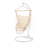 Leziter Scaun suspendat Puerto cu suport bej-alb Mobalis Homvera