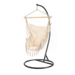 Leziter Scaun suspendat Puerto cu suport bej-negru Mobalis Homvera