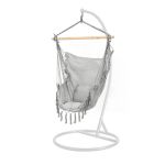 Leziter Scaun suspendat Puerto cu suport gri-alb Mobalis Homvera