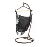 Leziter Scaun suspendat Puerto cu suport negru-maro Mobalis Homvera