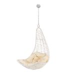 Leziter Scaun suspendat de grădină Natal Easy cu kit de montare alb Mobalis Homvera