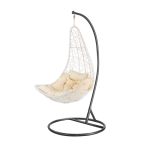 Leziter Scaun suspendat de grădină Natal alb-negru Mobalis Homvera