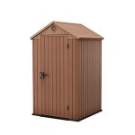 Curver Căsuță de grădină din plastic Darwin 4x4, maro Mobalis Homvera