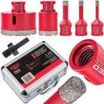 Red Technic Set de 5 burghie cu adaptor pentru ferăstrău diamantat 6-68 mm HEX M14 RTZOD0045 Mobalis Homvera
