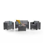 Leziter Set de mobilier de grădină City cu 4 locuri Mobalis Homvera