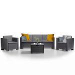 Leziter Set de mobilier de grădină City cu 5 locuri Mobalis Homvera