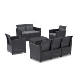 Curver Set de mobilier de grădină Claire V cu 7 locuri și masă de depozitare Arica Mobalis Homvera