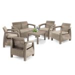 Curver Set de mobilier de grădină Corfu Big Light cu masă Chicago Mobalis Homvera