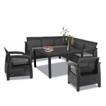 Curver Set de mobilier de grădină Corfu Relax duo cu masă melodică Mobalis Homvera