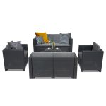 Leziter Set de mobilier de grădină City Big cu 6 locuri Mobalis Homvera