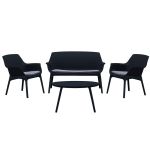 Leziter Set de mobilier de grădină Tampa cu 4 locuri Mobalis Homvera
