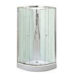 Leziter Cabină de duș Marco White II 80x80 cm cu cădiță de duș Mobalis Homvera