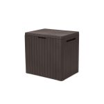 Curver Cutie de depozitare pentru grădină din plastic City, 113L, maro Mobalis Homvera