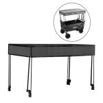 Leziter Cărucior de plajă premium cu acoperiș gri Mobalis Homvera