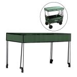 Leziter Cărucior de plajă premium cu acoperiș verde Mobalis Homvera