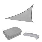 Leziter Velă parasolar triunghiulară Rana 3x3x3 m gri Mobalis Homvera
