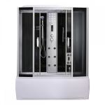 Leziter Cadă cu hidromasaj Emilia 85x170 cm cu electronică Neagră Mobalis Homvera