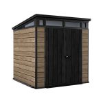 Curver Căsuță de grădină Signature PENT 7X7 din plastic, lemn de frasin Mobalis Homvera