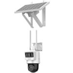Camera supraveghere 4G cu panou solar si cartela SIM, HiLook Hikvision PTZ-N2C200I-K/4G/C05S10(4mm), 2MP, IR 30m, difuzor si microfon, rotire si inclinare din aplicatie, slot MicroSD, IP66 SafetyGuard Surveillance
