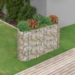 Strat înălțat gabion, 190x50x100 cm, fier galvanizat GartenMobel Dekor