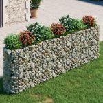 Strat înălțat gabion, 330x50x100 cm, fier galvanizat GartenMobel Dekor