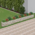 Strat înălțat gabion, 610x50x50 cm, fier galvanizat GartenMobel Dekor