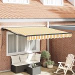 Cortina Retractabilă Portocalie și albă 350x250 cm țesătură GartenMobel Dekor