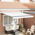 Cortina Retractabilă Alb 350x250 cm țesătură GartenMobel Dekor