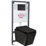 Kerra Rezervor de toaletă Tinos BL Adriatic Black, montat pe perete Mobalis Homvera