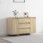 Bufet cu sertar Stejar sonoma 120 x 41 x 75 cm Lemn compozit GartenMobel Dekor