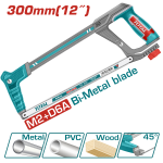 TOTAL - FIERASTRAU CU CADRU METALIC - 300MM / 12" - HEAVY-DUTY (INDUSTRIAL) PowerTool TopQuality