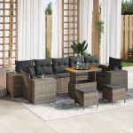 Set de canapele pentru grădină 10 pcs Gri 90 x 55 x 71 cm GartenMobel Dekor