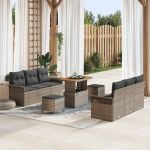 Set de canapele pentru grădină 9 pcs Gri 90 x 55 x 71 cm GartenMobel Dekor