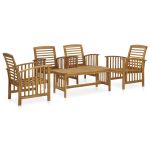 Set mobilier de grădină, 5 piese, lemn masiv de acacia GartenMobel Dekor