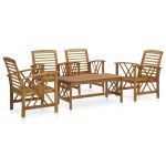Set mobilier de grădină, 5 piese, lemn masiv de acacia GartenMobel Dekor