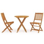 Set mobilier grădină, pliabil, 3 piese, lemn masiv acacia GartenMobel Dekor