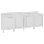 Dulap comercial blat de lucru 240x60x96 cm, oțel inoxidabil GartenMobel Dekor