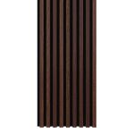 Riflaj MDF decorativ LDA PREMIUM de tip Panou Acustic, Stejar Maro inchis, 260x40 cm Household NewTrend