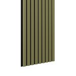 Riflaj MDF decorativ LDA PREMIUM de tip Panou Acustic, Verde Masliniu, 260x40 cm Household NewTrend