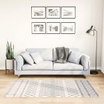 Covor lavabil, negru și alb, 80x150 cm, antiderapant GartenMobel Dekor